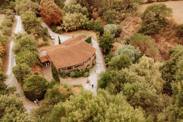 vue aéerienne domaine mariage